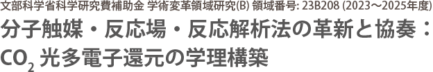 光触媒協奏学｜分子触媒・反応場・反応解析法の革新と協奏：CO2光多電子還元の学理構築